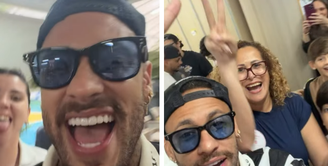 Neymar Jr brinca com tumulto causado ao votar em Santos (SP)