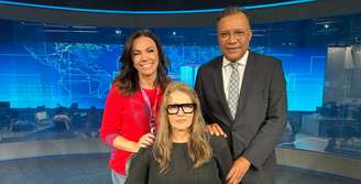 Ilze Scamparini com Ana Paula Araújo e Heraldo Pereira no estúdio do 'JN'