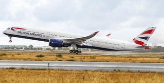 Imagem representativa; roda de avião da British Airways se desprende após decolagem em aeroporto dos EUA
