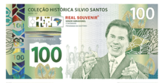 Cédula colecionável em homenagem a Silvio Santos