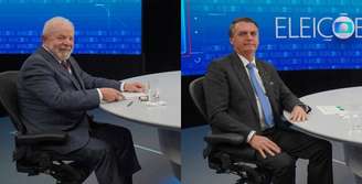 Lula e Bolsonaro no 'Jornal Nacional' em agosto de 2022