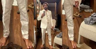 Daniel Vorcaro em seu closet: chinelos e sandálias que custam mais de 1.000 dólares cada
