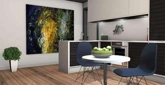 1. Mesa redonda para decoração de cozinha de apartamento planejada – Foto: Pixabay