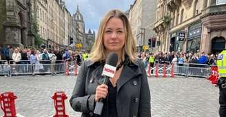 Bianca Rothier em Edimburgo para a cobertura das homenagens à rainha Elizabeth II