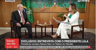 O presidente Lula recebeu Natuza Nery no Palácio do Planalto