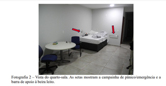 Ao lado da cama, Bolsonaro tem acesso a um botão de pânico e a barras de apoio para se levantar