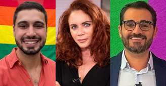 Pedro Figueiredo, Leilane Neubarth e Marcelo Cosme: jornalistas da GloboNews estão entre as exceções que falam livremente a respeito de ser LGBTQIAPN+