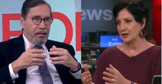 Merval Pereira e Mônica Waldvogel tiveram um atrito na 'Central das Eleições'