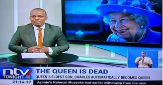 Legenda errada fez o público rir durante noticiário sobre a morte de Elizabeth