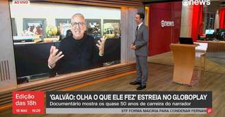 Galvão Bueno se mostrou eufórico e emocionado com os depoimentos contra e a favor dele em série da Globoplay