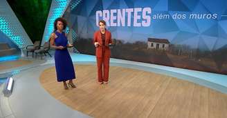 Maju Coutinho e Poliana Abrita ao anunciar exibição de matéria especial sobre a expansão das igrejas evangélicas de bairro