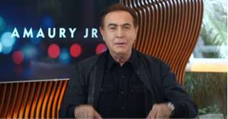 Amaury Jr. em sua última fase na RedeTV! em 2019: ensaio para retomar o programa de entrevistas