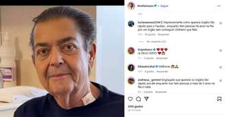 reações de fãs e seguidores a internação de Faustão