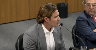 Daniel Vorcaro durante depoimento prestado à Polícia Federal, em dezembro de 2024. Segundo a PF, ele montou um grupo para monitorar e intimidar adversários