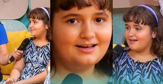 Chamada de Laurinha em família, a menina demonstra talento para a música