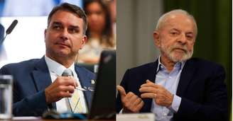 Flávio Bolsonaro e Lula: disputa acirrada que reflete polarização entre dois campos políticos