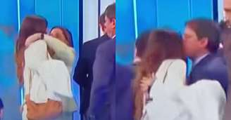 Andréia Sadi cumprimenta Daniella Marques e Tarcísio de Freitas no estúdio do debate: boas relações são fundamentais a um jornalista