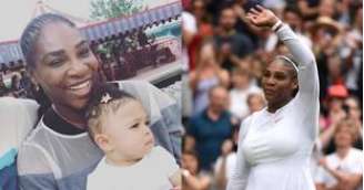 Serena Williams e a filha Alexis Olympia