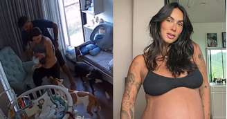 Influenciadora Clara Maia mostra vídeo em que salva filho de engasgo com manobra de Heimlich.