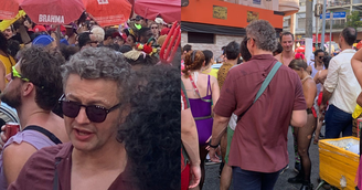 Lucas Lima curte bloco em SP