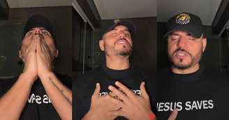 Carlinhos Silva, o Mendigo, prega e ora nas transmissões on-line