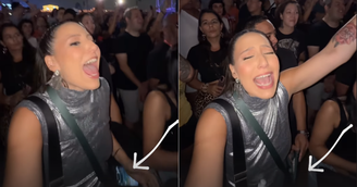 Influenciadora teve celular furtado durante show e gravou o momento do crime
