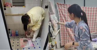 Jovem mora em banheiro na China para evitar aluguel alto