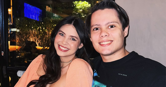 Lucas Cardi ao lado da esposa Thuani Todeschini