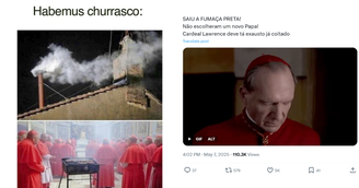 Espera por resultado do conclave e expectativa por fumaça branca geram memes