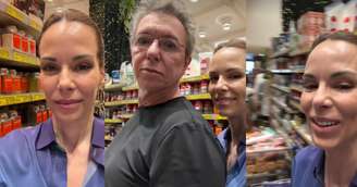Ana Furtado e Boninho pegaram longa fila para o caixa em mercado da elite paulistana