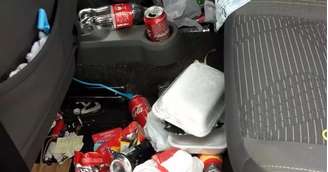 Lixo no carro