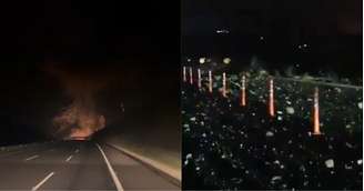 Queda formou uma grande bola de fogo e fumaça, além de espalhar destroços da aeronave por uma grande área.