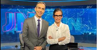César Tralli e Renata Vasconcellos vão comandar as sabatinas na bancada do 'JN' e o debate de 1º turno com os candidatos à Presidência
