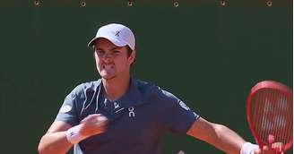 João Fonseca vence Rinderknech e avança às oitavas de Monte Carlo Reprodução Tennis TV