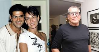 Carolina Ferraz deu vida à personagem Milena em 'Por Amor', que mantinha um relacionamento com Nando (Eduardo Moscovis). Os boatos de romance foram das telas abalaram seu casamento com Mario Cohen (à dir., em foto de 2022).