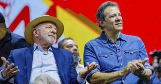 Presidente da República, Luiz Inácio Lula da Silva, e Fernando Haddad, candidato do partido ao governo de São Paulo
