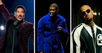 Lionel Richie provoca Usher e Chris Brown em show e plateia reage
