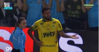Reinaldo se revolta após ser alvo de cusparada da torcida do Santos.
