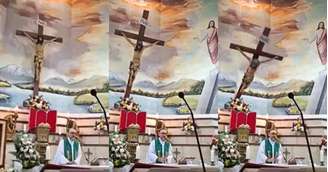 Padre morre após ser atingido por cruz enquanto celebrava missa no Equador.