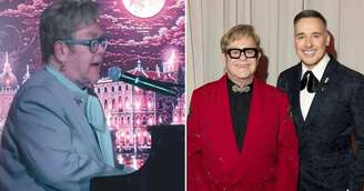 David Furnish faz 64 anos e ganha serenata de Elton John em festa de gala
