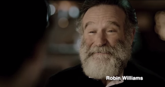 Robin Williams em um comercial de Legend of Zelda: Ocarina of Time para Nintendo 3DS