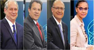 Em ordem alfabética, Ciro Gomes, Fernando Haddad, Geraldo Alckmin e Marina Silva: presenças confirmadas no debate da Globo