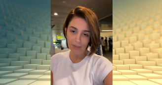 Leila Derbas em entrevista para a TV Globo