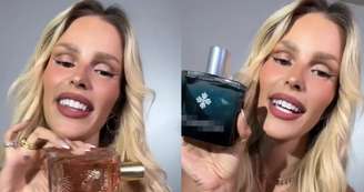 Yasmin Brunet ironiza dois estereótipos do mundo gay ao fazer propaganda de seus perfumes