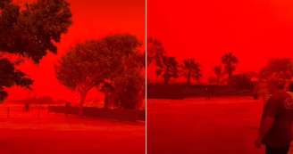 Moradores mostraram a visão do céu na Austrália