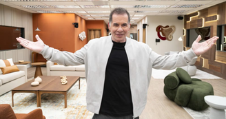 Leandro Hassum na sede da Casa do Patrão