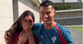Influenciadora belga Céline Dept se emociona ao conhecer Cristiano Ronaldo