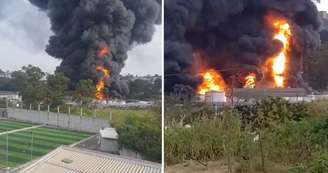 Incêndio atingiu indústrias de solventes
