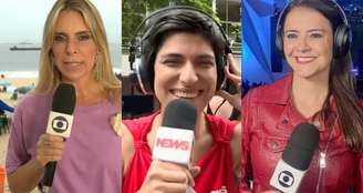 Flávia Jannuzzi, Thais Itaqui e Lívia Torres na época em que batiam cartão no jornalismo da Globo