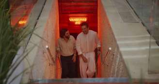 Rubinho (Júlio Andrade) e Renato (João Vicente de Castro) na locação que despertou curiosidade
